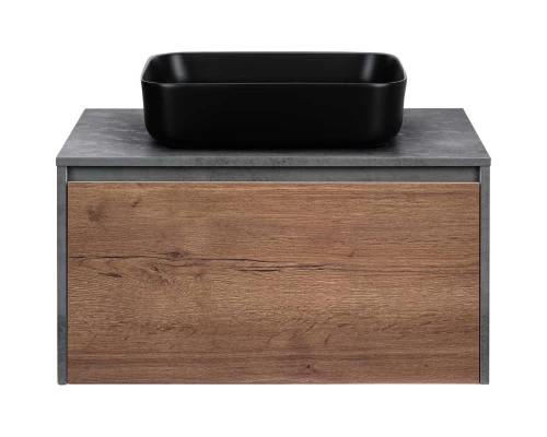 Комплект мебели дуб табачный/бетон 80 см Vincea Mesa VMC-2MS800TB + VBS-105MB + VLM-2N600+