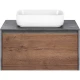 Тумба с раковиной дуб табачный/бетон 80 см Vincea Mesa VMC-2MS800TB + VBS-105