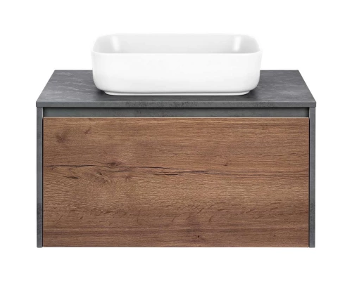 Комплект мебели дуб табачный/бетон 80 см Vincea Mesa VMC-2MS800TB + VBS-105 + VLM-2N600+