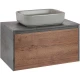 Тумба с раковиной дуб табачный/бетон 80 см Vincea Mesa VMC-2MS800TB + VBS-105MG