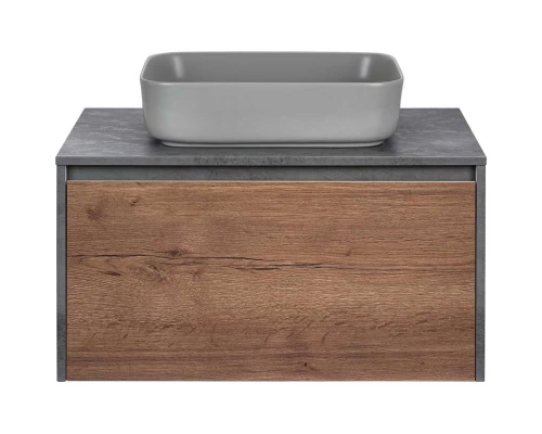 Комплект мебели дуб табачный/бетон 80 см Vincea Mesa VMC-2MS800TB + VBS-105MG + VLM-2N600+