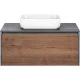 Комплект мебели дуб табачный/бетон 100 см Vincea Mesa VMC-2MS100TB + VBS-105 + VLM-2N600+