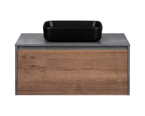 Тумба с раковиной дуб табачный/бетон 100 см Vincea Mesa VMC-2MS100TB + VBS-105MB