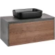 Тумба с раковиной дуб табачный/бетон 100 см Vincea Mesa VMC-2MS100TB + VBS-105MB