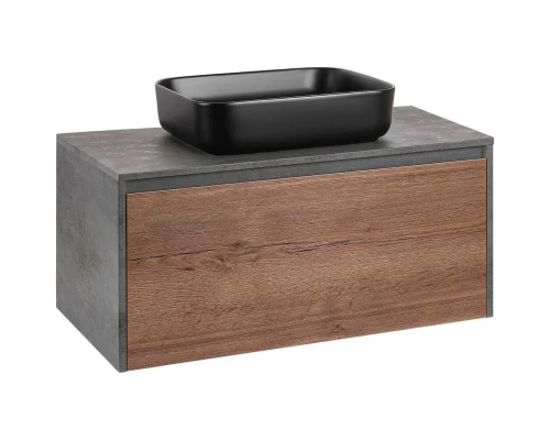 Комплект мебели дуб табачный/бетон 100 см Vincea Mesa VMC-2MS100TB + VBS-105MB + VLM-2N600+