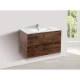 Тумба с раковиной темный дуб 81,5 см Vincea Mia VMC-2MC800RW + VBS-13980