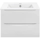 Тумба с раковиной белый глянец 71,5 см Vincea Mia VMC-2MC700GW + VBS-13970