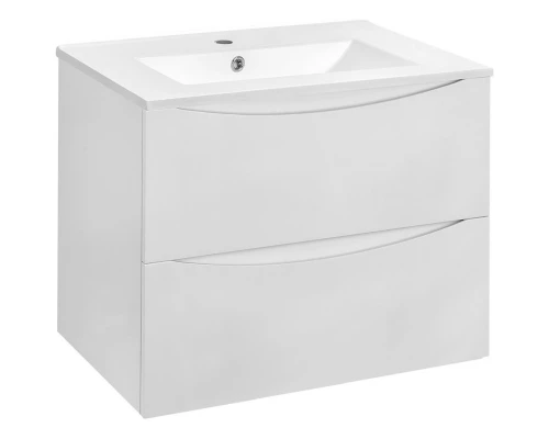 Тумба с раковиной белый глянец 71,5 см Vincea Mia VMC-2MC700GW + VBS-13970