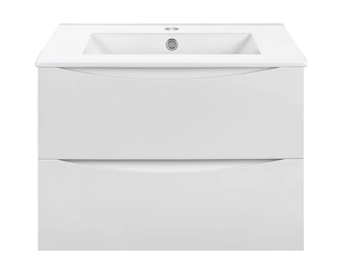Тумба с раковиной белый глянец 61,5 см Vincea Mia VMC-2MC600GW + VBS-13960