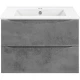 Тумба с раковиной бетон 61,5 см Vincea Mia VMC-2MC600BT + VBS-13960