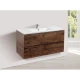 Тумба с раковиной темный дуб 101,5 см Vincea Mia VMC-2MC100RW + VBS-13100