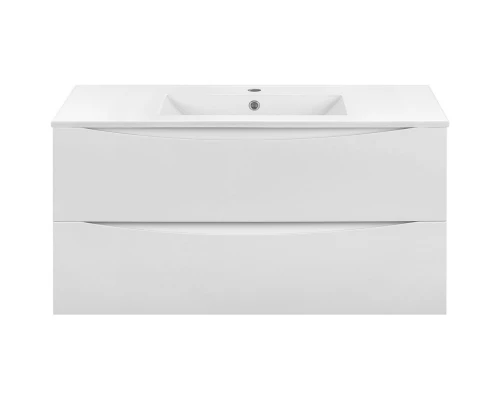 Тумба с раковиной белый глянец 101,5 см Vincea Mia VMC-2MC100GW + VBS-13100