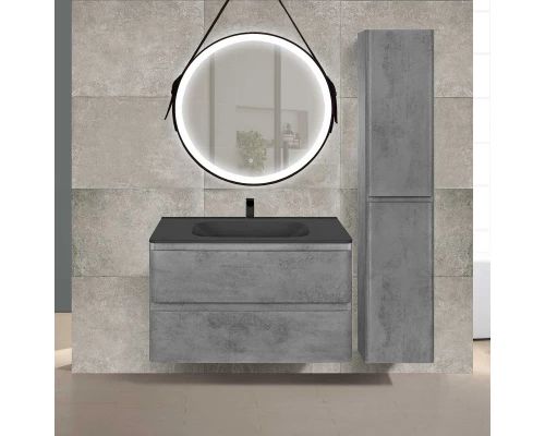 Комплект мебели бетон 79,4 см Vincea Vico VMC-2V800BT + VCB-2VP800B + VLM-2N700+