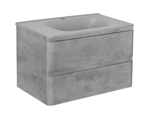 Тумба с раковиной бетон 79,4 см Vincea Vico VMC-2V800BT + VCB-2VP800G