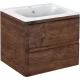 Тумба с раковиной темный дуб 59,4 см Vincea Vico VMC-2V600RW + VCB-2VP600W