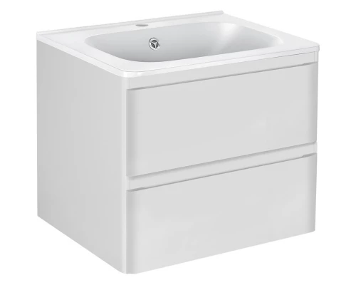 Тумба с раковиной белый глянец 59,4 см Vincea Vico VMC-2V600GW + VCB-2VP600W