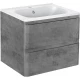 Тумба с раковиной бетон 59,4 см Vincea Vico VMC-2V600BT + VCB-2VP600W