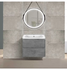 Комплект мебели бетон 59,4 см Vincea Vico VMC-2V600BT + VCB-2VP600W + VLM-2N600+