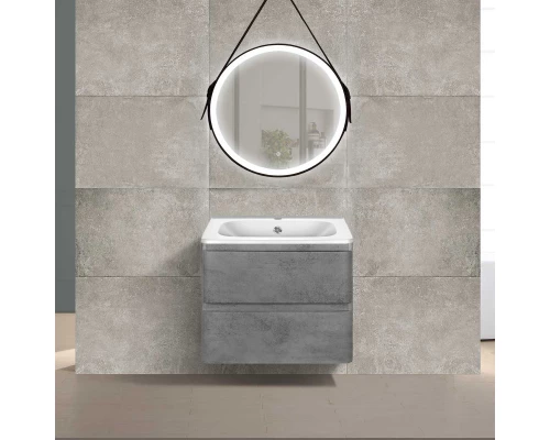 Комплект мебели бетон 59,4 см Vincea Vico VMC-2V600BT + VCB-2VP600W + VLM-2N600+