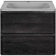Тумба с раковиной черное дерево 59,4 см Vincea Vico VMC-2V600CN + VCB-2VP600G