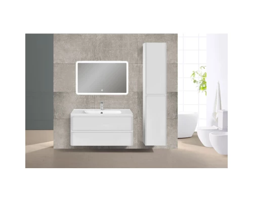 Тумба с раковиной белый глянец 100 см Vincea Vico VMC-2V100GW + VCB-2VP100W