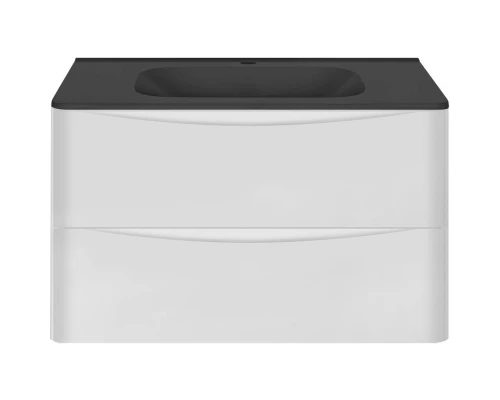 Тумба с раковиной белый глянец 79,4 см Vincea Paola VMC-2P800GW + VCB-2VP800B