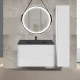 Тумба с раковиной белый глянец 79,4 см Vincea Paola VMC-2P800GW + VCB-2VP800B