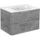 Тумба с раковиной бетон 79,4 см Vincea Paola VMC-2P800BT + VCB-2VP800W