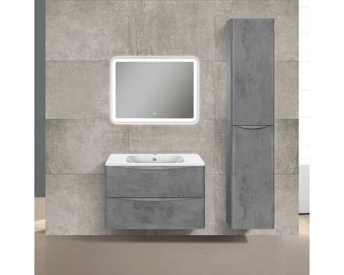 Тумба с раковиной бетон 79,4 см Vincea Paola VMC-2P800BT + VCB-2VP800W