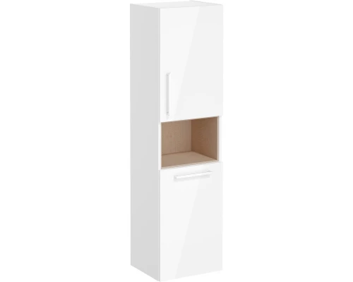 Пенал подвесной белый глянец с бельевой корзиной R VitrA Root 66231