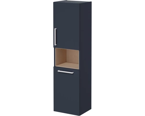 Пенал подвесной темно-синий матовый с бельевой корзиной R VitrA Root 68012