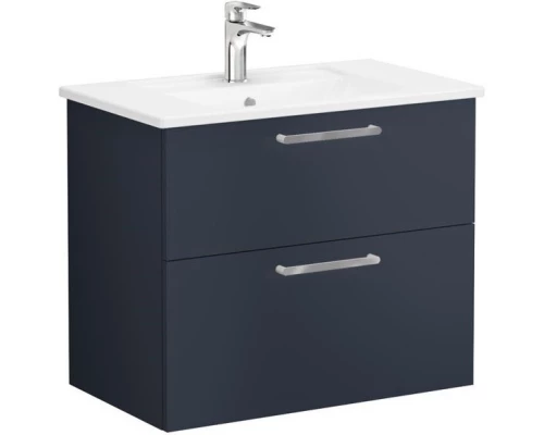 Тумба с раковиной темно-синий матовый 80 см VitrA Root 68287