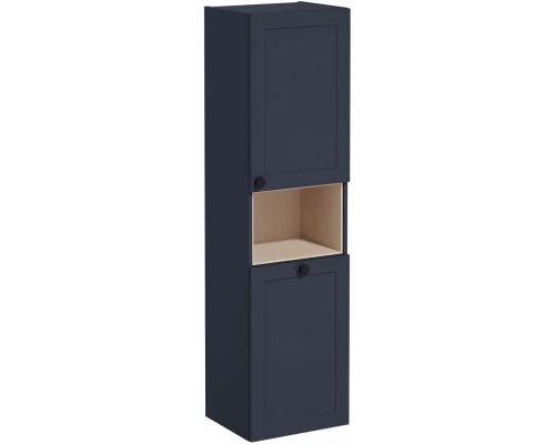 Пенал подвесной темно-синий матовый с бельевой корзиной R VitrA Root Classic 68529