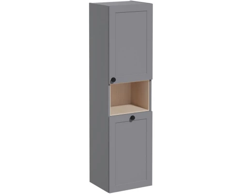 Пенал подвесной серый матовый с бельевой корзиной R VitrA Root Classic 68526