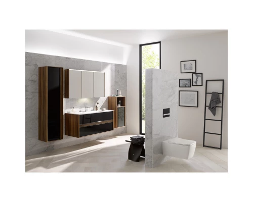 Пенал подвесной черный/сливовое дерево L VitrA Metropole 58204