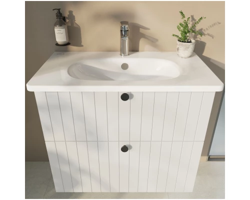 Тумба с раковиной белый матовый 80,5 см Vitra Root Groove 69436