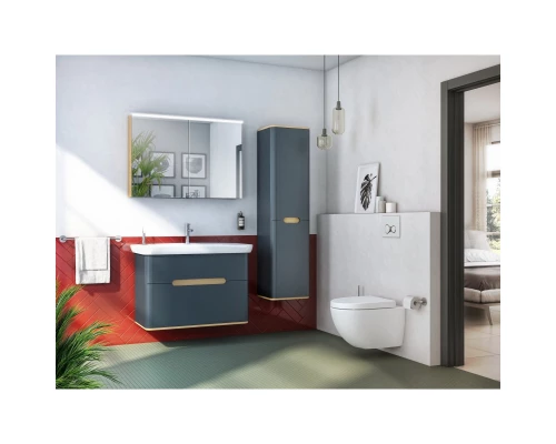 Тумба с раковиной антрацит матовый/дуб 98 см VitrA Sento 60838