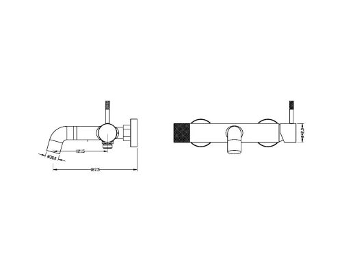 Смеситель для ванны Boheme Uno 463-GM