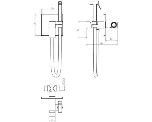 Гигиенический комплект Boheme Qubic 477-MG