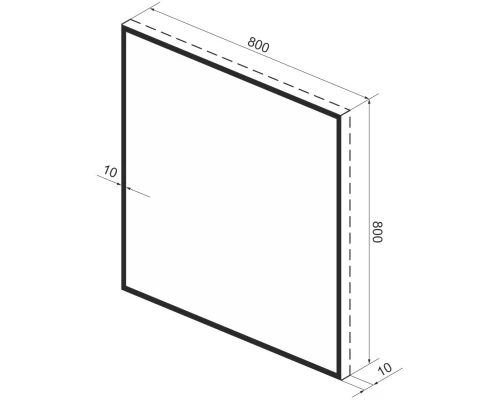 Зеркало 80x80 см черный матовый Wellsee 7 Rays’ Spectrum 172200330