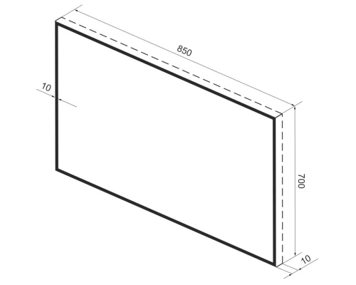 Зеркало 85x70 см черный матовый Wellsee 7 Rays’ Spectrum 172200670