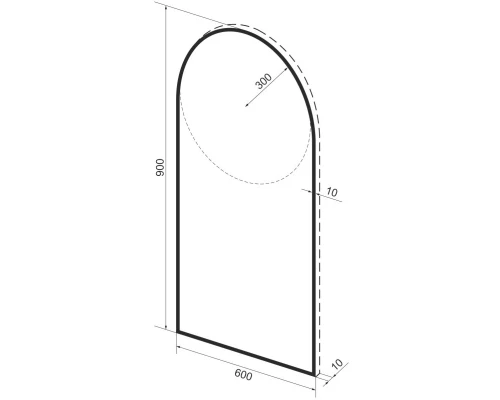 Зеркало 60x90 см черный матовый Wellsee 7 Rays’ Spectrum 172201680