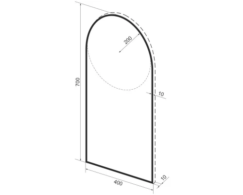 Зеркало 40x70 см черный матовый Wellsee 7 Rays’ Spectrum 172201660