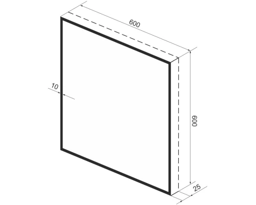 Зеркало 60x60 см черный матовый Wellsee 7 Rays’ Spectrum 172200350