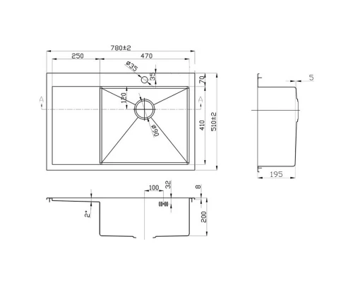 Кухонная мойка Zorg Inox PVD SZR-7851-R BRONZE