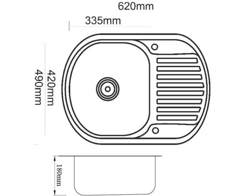 Кухонная мойка Zorg Inox PVD SZR-6249 BRONZE