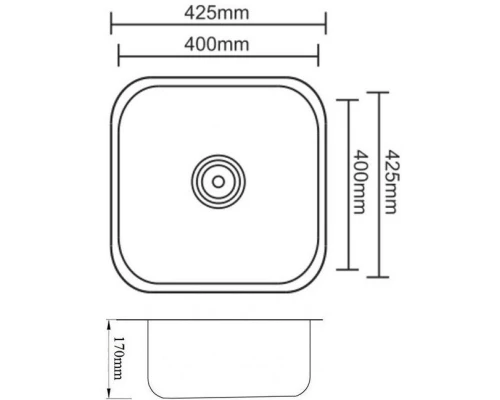 Кухонная мойка Zorg Inox PVD SZR 4040 BRONZE