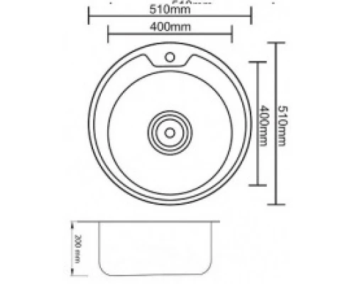 Кухонная мойка Zorg Inox PVD SZR-510 XL-BRONZE