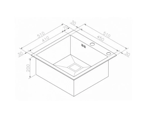 Кухонная мойка Zorg Inox X-5151GX