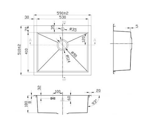Кухонная мойка Zorg Steel Hammer X FLORA SH X 5951